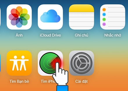 Chọn vào mục Tìm iPhone